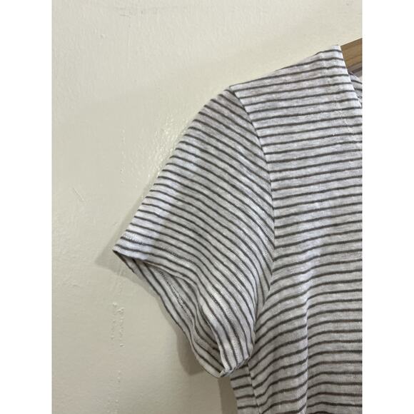 Eileen Fisher 100% Linen Top P Boxy Lagenlook Coastal Luxury Airy Boho Striped - Picture 4 of 13